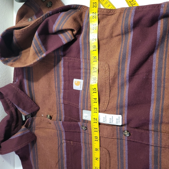 Carhartt Women's Rugged Flex Loose Fit Midweight Flannel L/S  Shirt Sz-L - Picture 4 of 7